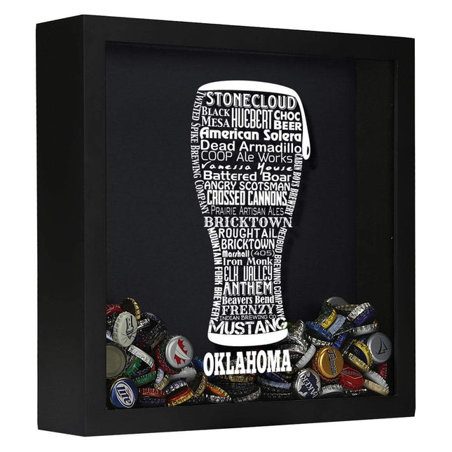 Oklahoma Beer Typography Shadow Box