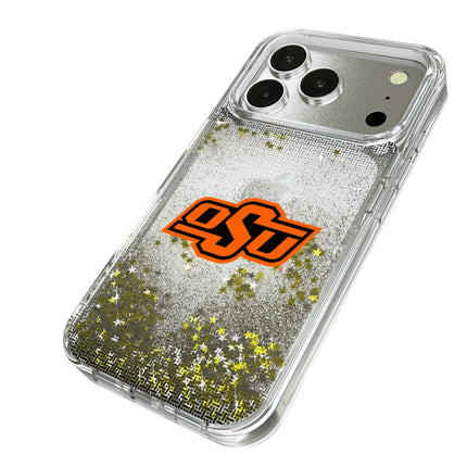 Oklahoma State University Cowboys Linen Glitter Phone Case for Apple iPhone