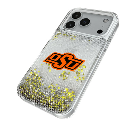 Oklahoma State University Cowboys Linen Glitter Phone Case for Apple iPhone