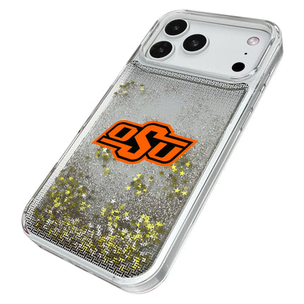 Oklahoma State University Cowboys Linen Glitter Phone Case for Apple iPhone