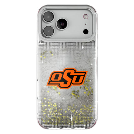 Oklahoma State University Cowboys Linen Glitter Phone Case for Apple iPhone