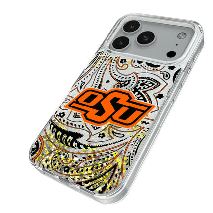 Oklahoma State University Cowboys Paisley Glitter Phone Case for Apple iPhone