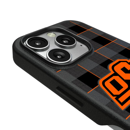 Oklahoma State University Cowboys Plaid MagSafe Compatible Phone Case for Apple iPhone