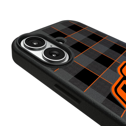 Oklahoma State University Cowboys Plaid MagSafe Compatible Phone Case for Apple iPhone