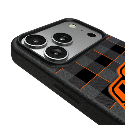Oklahoma State University Cowboys Plaid MagSafe Compatible Phone Case for Apple iPhone
