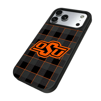 Oklahoma State University Cowboys Plaid MagSafe Compatible Phone Case for Apple iPhone