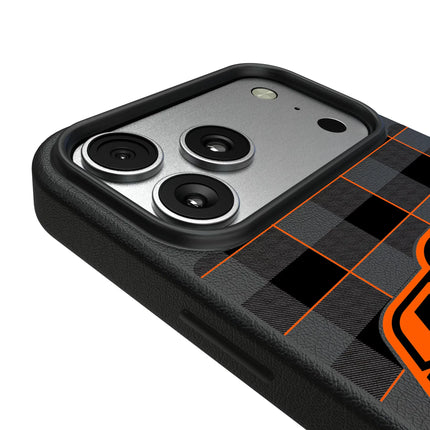 Oklahoma State University Cowboys Plaid MagSafe Compatible Phone Case for Apple iPhone