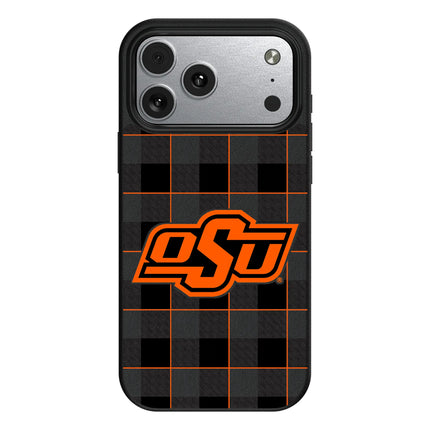 Oklahoma State University Cowboys Plaid MagSafe Compatible Phone Case for Apple iPhone