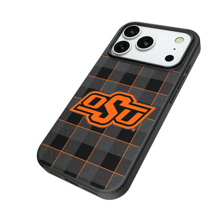 Oklahoma State University Cowboys Plaid MagSafe Compatible Phone Case for Apple iPhone