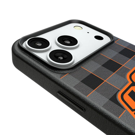 Oklahoma State University Cowboys Plaid MagSafe Compatible Phone Case for Apple iPhone