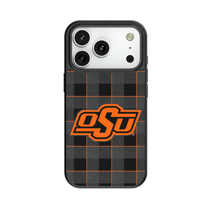 Oklahoma State University Cowboys Plaid MagSafe Compatible Phone Case for Apple iPhone