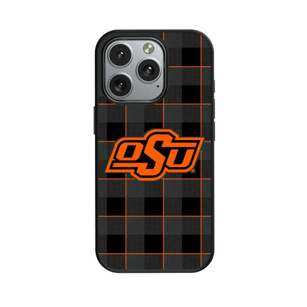 Oklahoma State University Cowboys Plaid MagSafe Compatible Phone Case for Apple iPhone