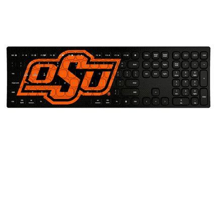 Oklahoma State University Cowboys Solid Curved Wireless Keyboard