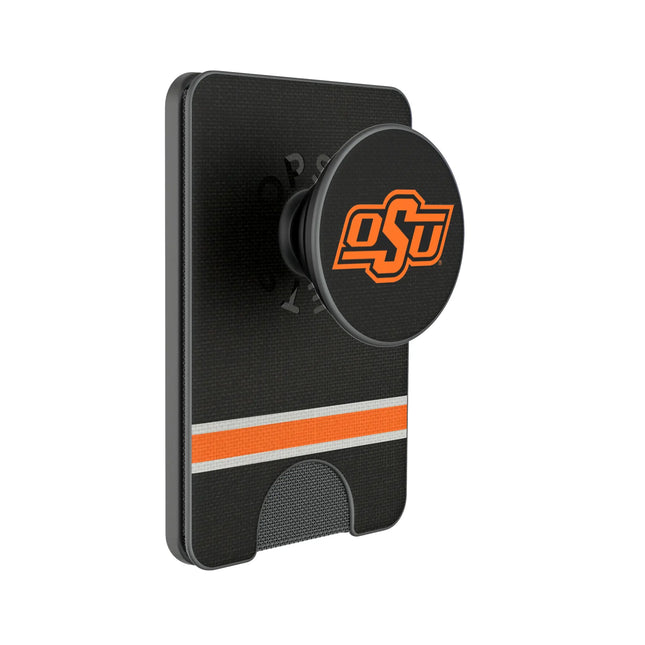 Oklahoma State University Cowboys Stripe PopSockets MagSafe-Compatible PopWallet+
