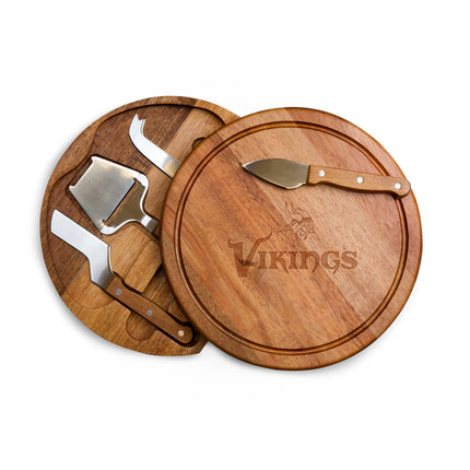Minnesota Vikings - Acacia Circo Cheese Cutting Board & Tools Set
