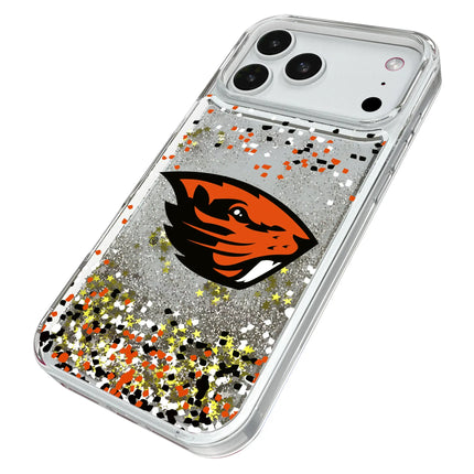Oregon State University Beavers Confetti Glitter Phone Case for Apple iPhone