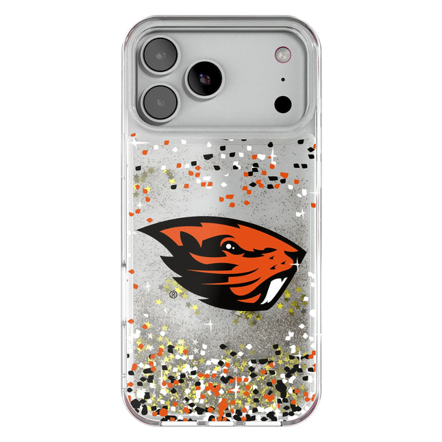 Oregon State University Beavers Confetti Glitter Phone Case for Apple iPhone