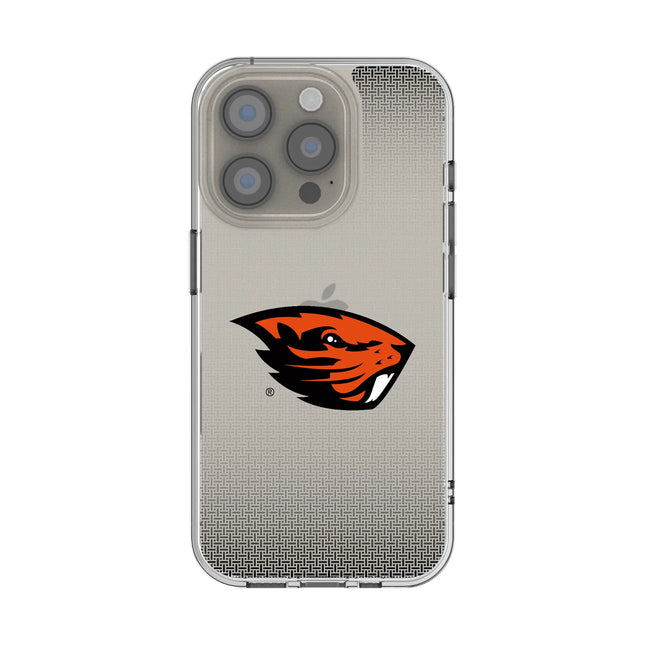 Oregon State University Beavers Linen Clear Phone Case for Apple iPhone