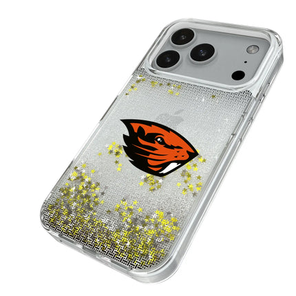 Oregon State University Beavers Linen Glitter Phone Case for Apple iPhone