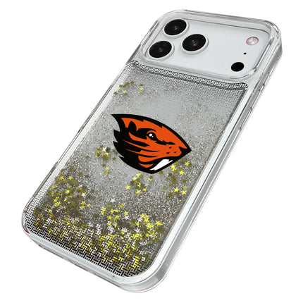Oregon State University Beavers Linen Glitter Phone Case for Apple iPhone