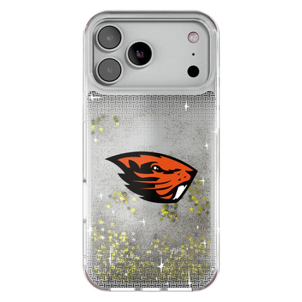Oregon State University Beavers Linen Glitter Phone Case for Apple iPhone