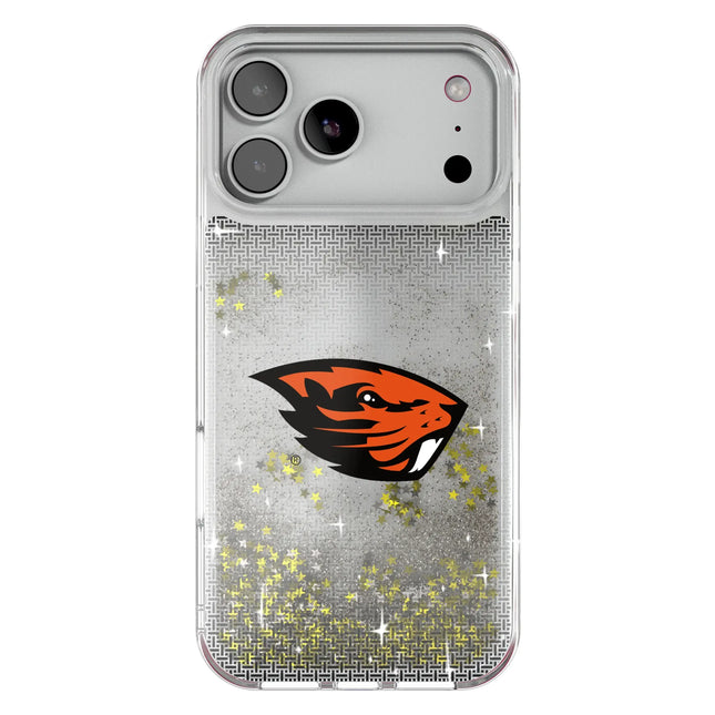 Oregon State University Beavers Linen Glitter Phone Case for Apple iPhone