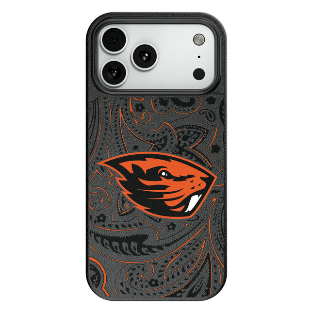 Oregon State University Beavers Paisley MagSafe Compatible Phone Case for Apple iPhone