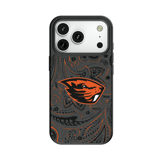 Oregon State University Beavers Paisley MagSafe Compatible Phone Case for Apple iPhone