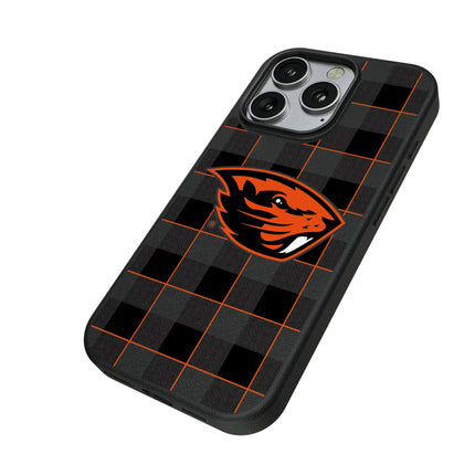 Oregon State University Beavers Plaid MagSafe Compatible Phone Case for Apple iPhone