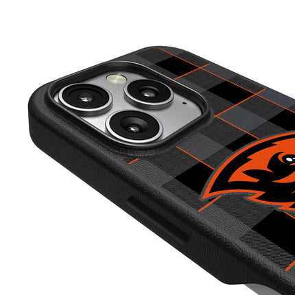 Oregon State University Beavers Plaid MagSafe Compatible Phone Case for Apple iPhone