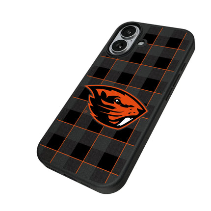 Oregon State University Beavers Plaid MagSafe Compatible Phone Case for Apple iPhone