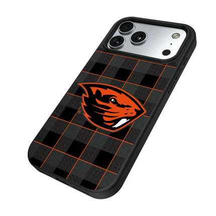Oregon State University Beavers Plaid MagSafe Compatible Phone Case for Apple iPhone