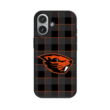 Oregon State University Beavers Plaid MagSafe Compatible Phone Case for Apple iPhone