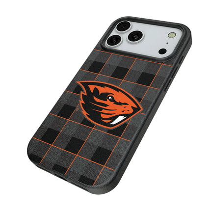 Oregon State University Beavers Plaid MagSafe Compatible Phone Case for Apple iPhone