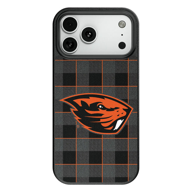 Oregon State University Beavers Plaid MagSafe Compatible Phone Case for Apple iPhone