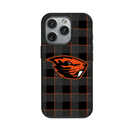 Oregon State University Beavers Plaid MagSafe Compatible Phone Case for Apple iPhone