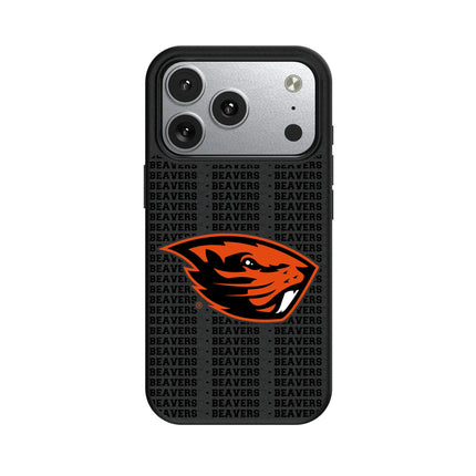 Oregon State University Beavers Text Backdrop MagSafe Compatible Phone Case for Apple iPhone
