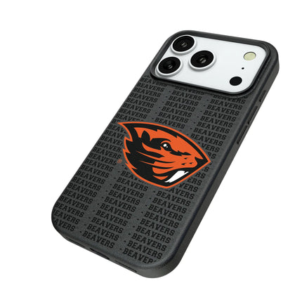 Oregon State University Beavers Text Backdrop MagSafe Compatible Phone Case for Apple iPhone