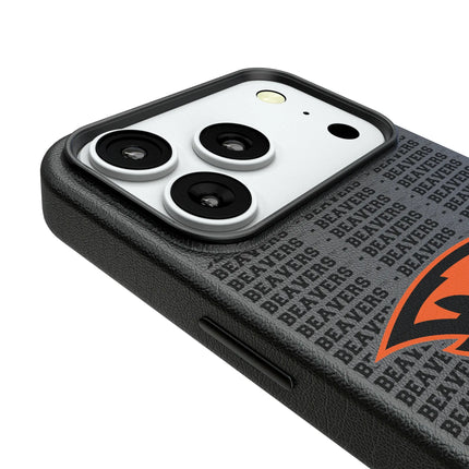 Oregon State University Beavers Text Backdrop MagSafe Compatible Phone Case for Apple iPhone