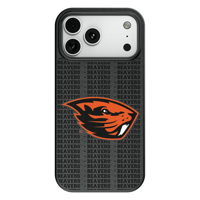 Oregon State University Beavers Text Backdrop MagSafe Compatible Phone Case for Apple iPhone