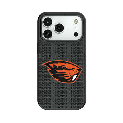 Oregon State University Beavers Text Backdrop MagSafe Compatible Phone Case for Apple iPhone