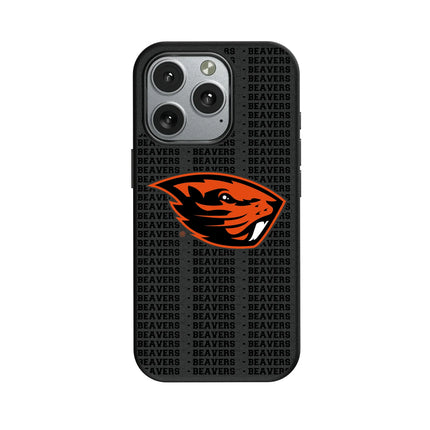 Oregon State University Beavers Text Backdrop MagSafe Compatible Phone Case for Apple iPhone