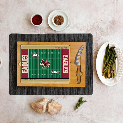 Boston College Eagles Football Field Cutting Board & Knife Set