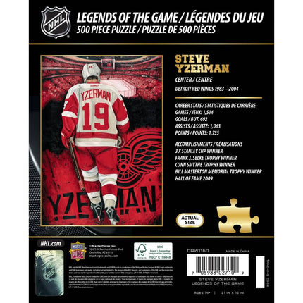 Legends of the Game - Steve Yzerman 500 Piece Jigsaw Puzzle