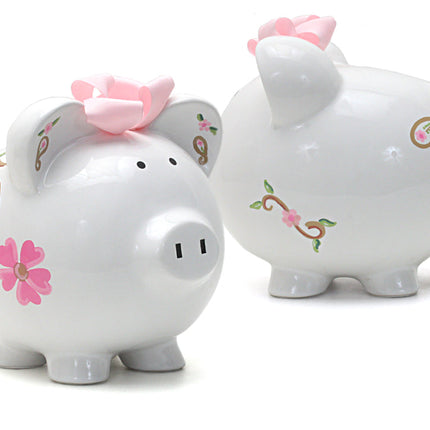 Paisley & Flowers Large Piggy Bank