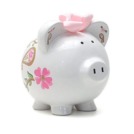 Paisley & Flowers Large Piggy Bank
