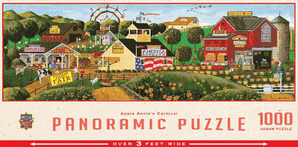 Panoramic Apple Annie's Carnival 1000 Piece Puzzle