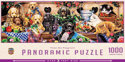 Panoramic Flower Box Playground 1000 Piece Puzzle