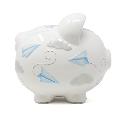 Paper Airplane Large Piggy Bank