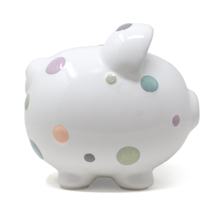 Pastel Polka Dot Piggy Bank